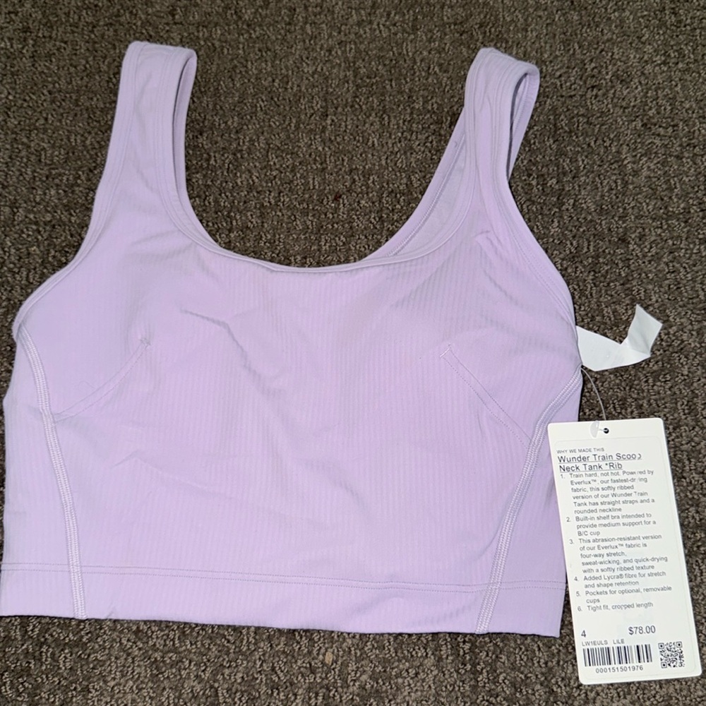 Lululemon wunder train scoop neck ribbed tank